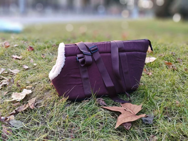 Luxury Brown Dog Carrier Bag | Comfortable Shoulder Dog Bag - Image 3